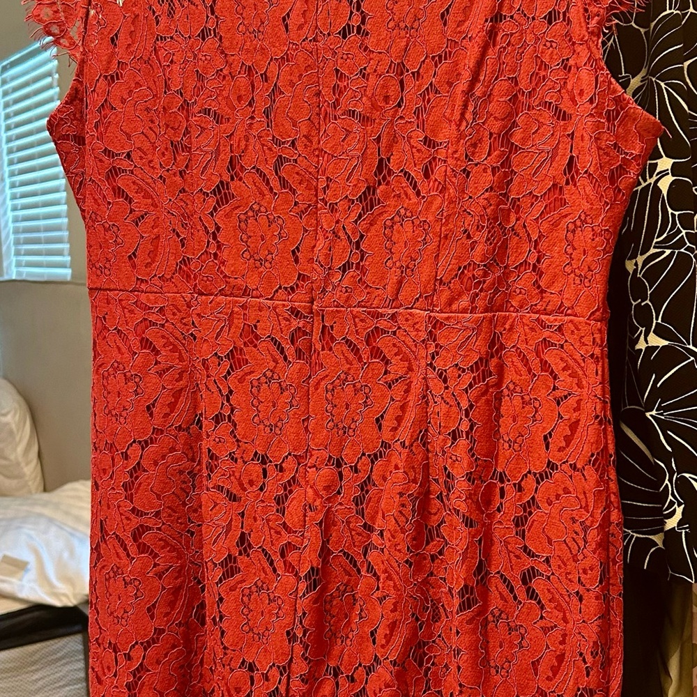 Elegant Red Lace Dress
